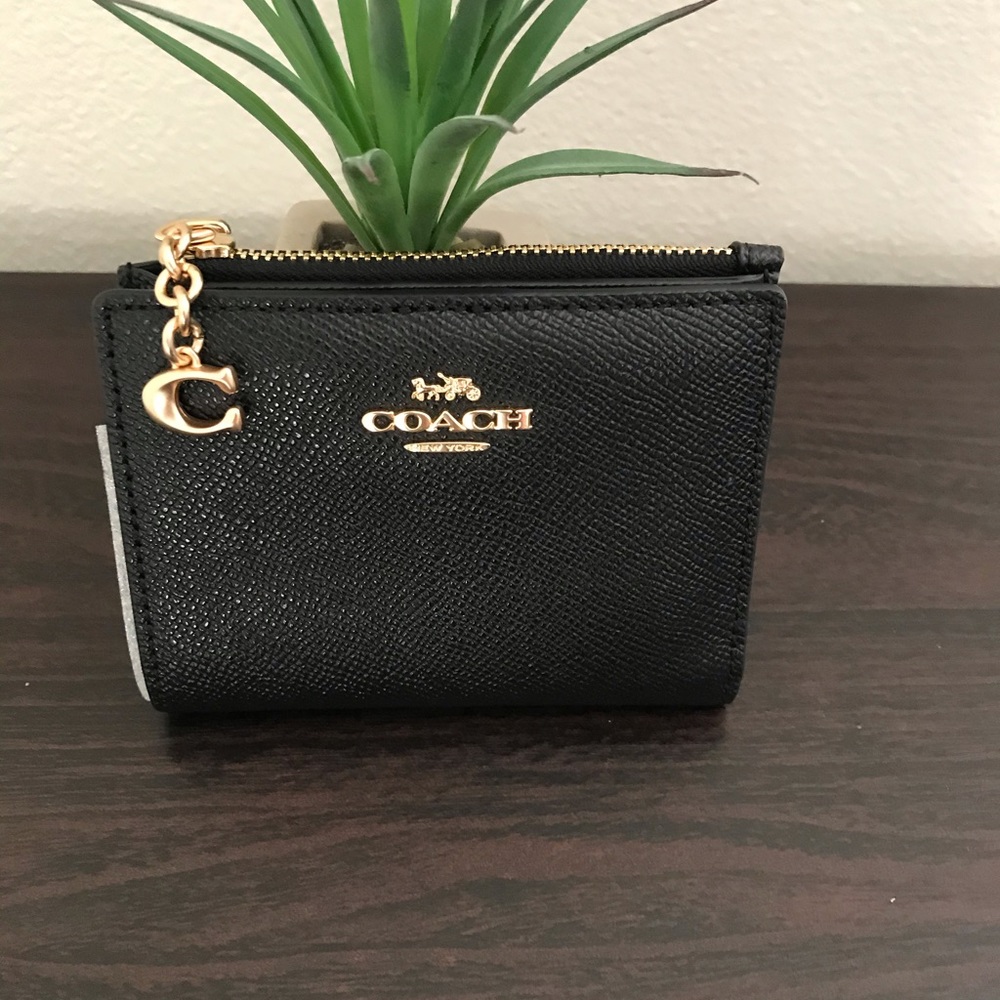 Coach Snap Card Case Black